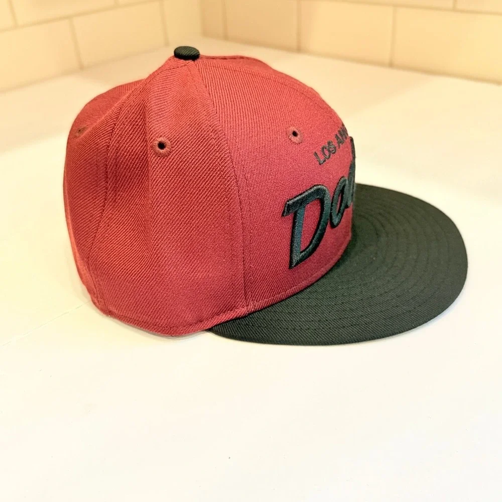Los Angeles Dodgers New Era 59FIFTY Fitted Hat 6‎ 7/8 Maroon Black Wool MLB